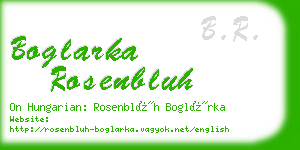 boglarka rosenbluh business card